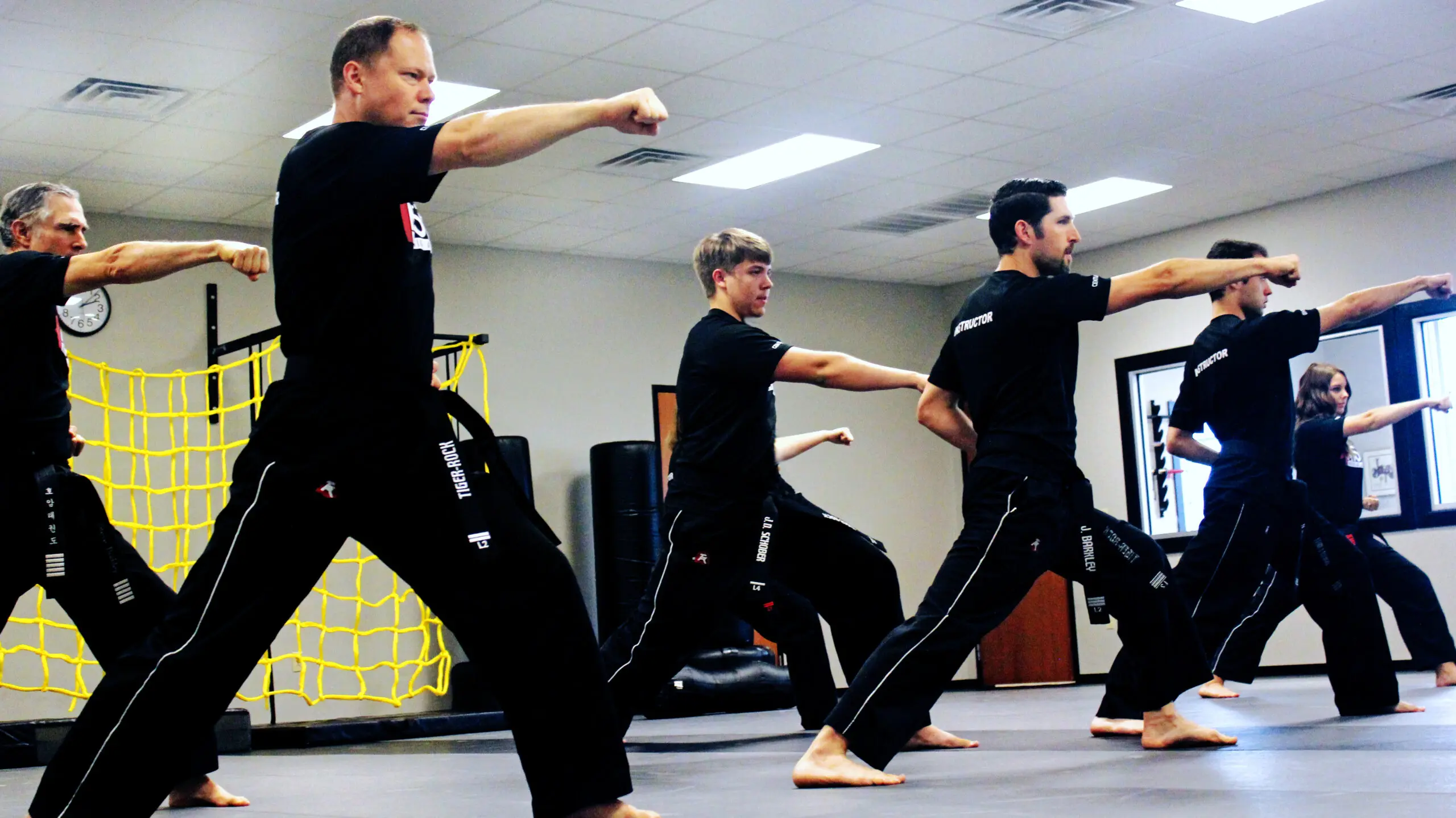 Adult Karate Students Training in Pflugerville