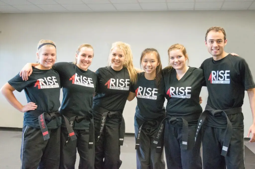 Group of teen students smiling after class in pflugerville